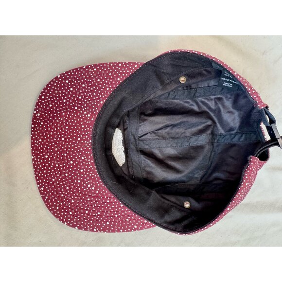 OBEY Dark Red Adjustable Cap with Micro-Dots - Picture 6 of 7